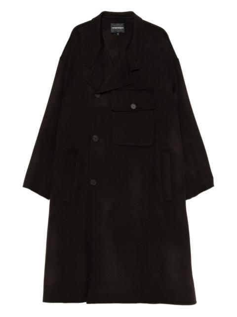 EMPORIO ARMANI patch-pocket button coat