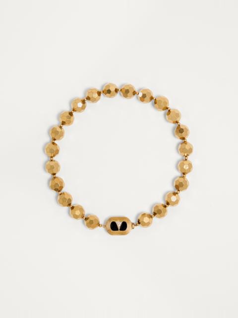 Valentino OVALETTE NECKLACE IN RESIN, ENAMEL, METAL AND SWAROVSKI® CRYSTALS