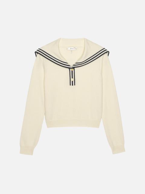 FRAME The Sailor Sweater in Cream Multi