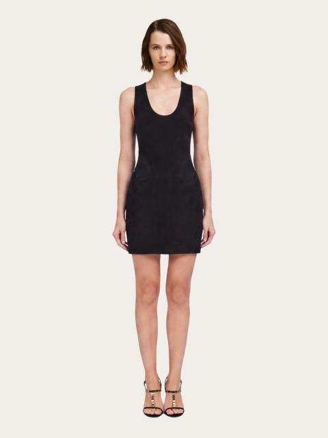 FERRAGAMO Suede mini dress