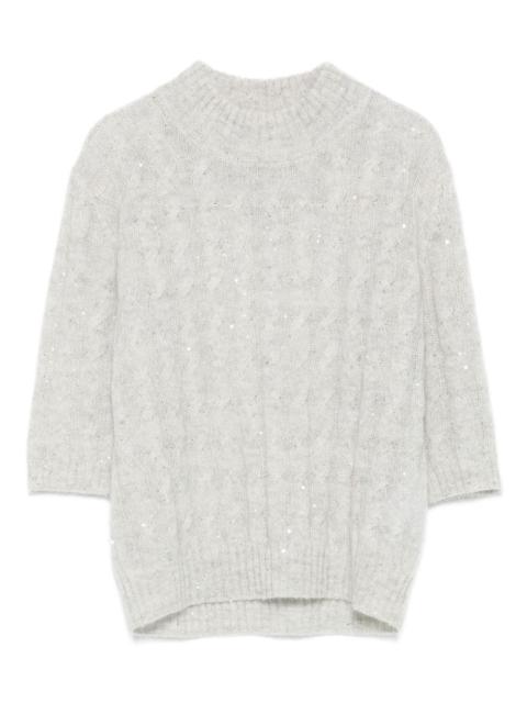high-neck sweater