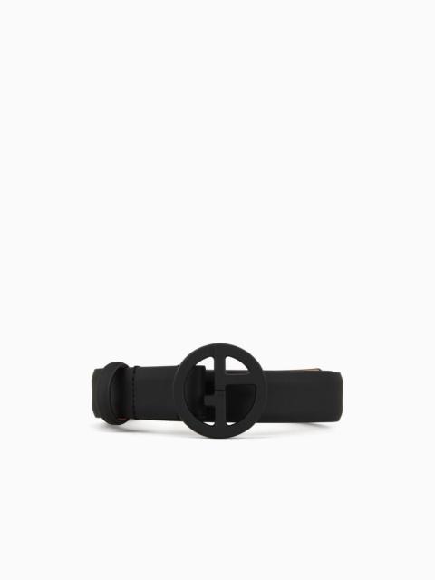 Rubberised-leather belt