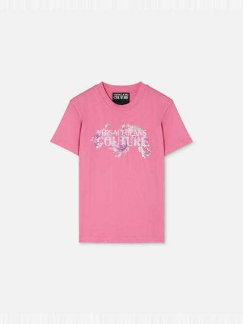 Printed Embellished Cotton-Jersey T-Shirt