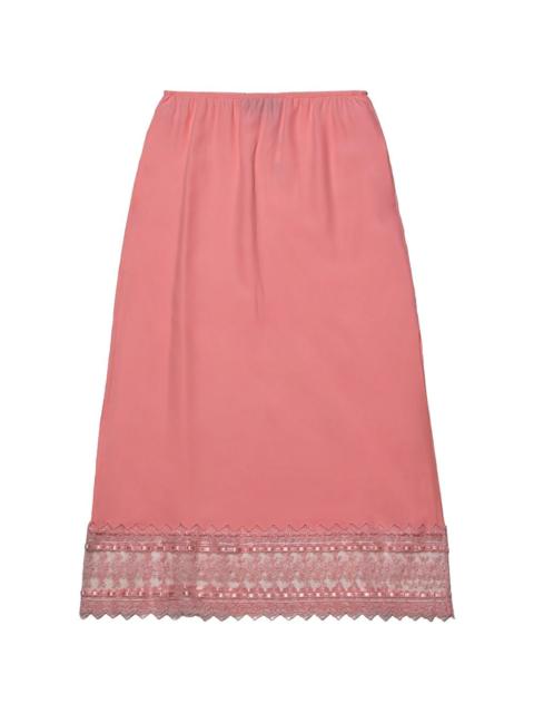Simone Rocha lace-trim midi skirt