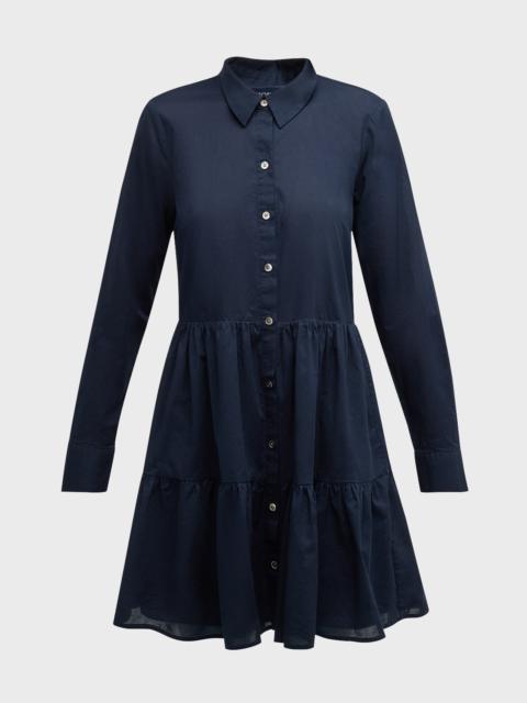 Jemila Button-Front Tiered Shirtdress