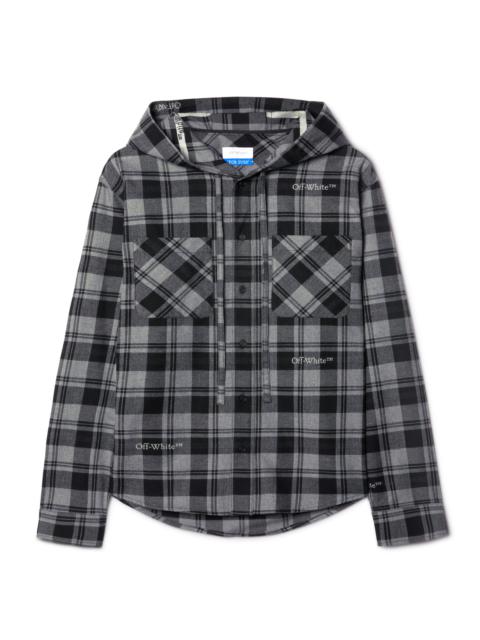 Off-White Check Hooded Shirt