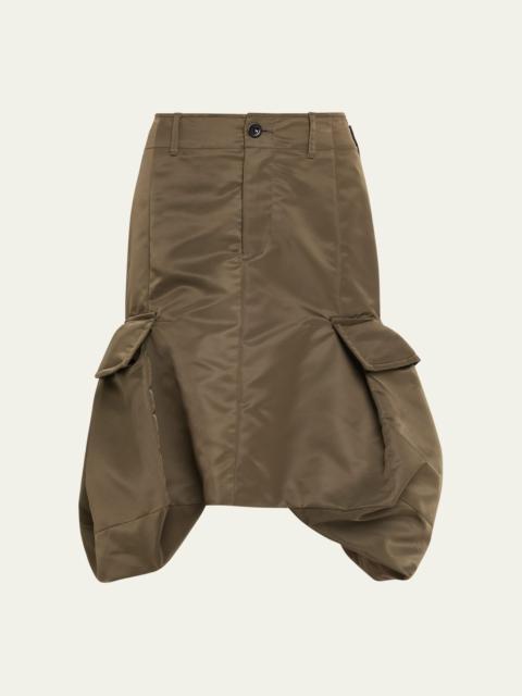 Nylon Cargo Skirt