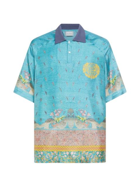 Pierre-Louis Mascia Aloe patterned polo shirt