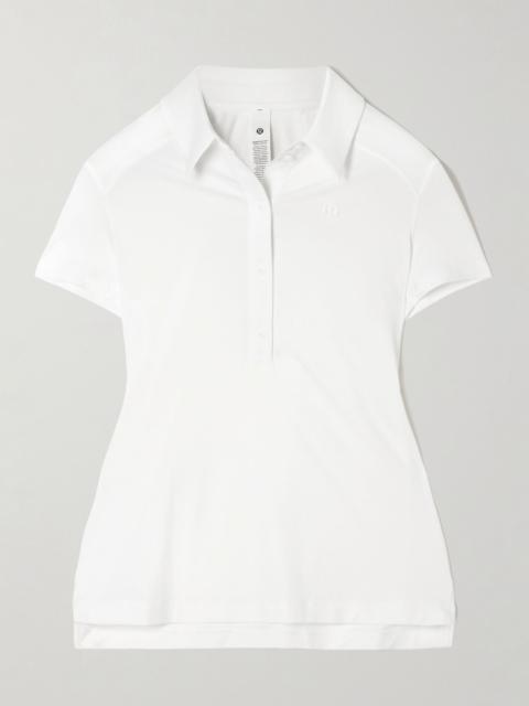 lululemon Quick Dry Short Sleeve stretch recycled polo shirt White