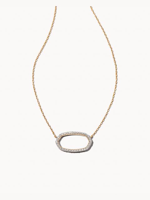 KENDRA SCOTT 0.17 ct Elisa 14k Yellow Gold Open Frame Pendant Necklace in White Diamond