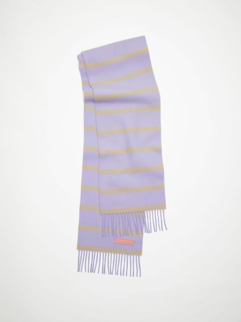 Wool scarf pink label - Narrow - Lilac/Yellow