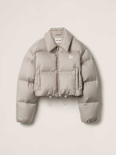 Technical pongé down jacket