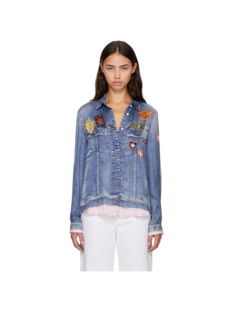 Diesel Blue Trompe L'oeil Shirt