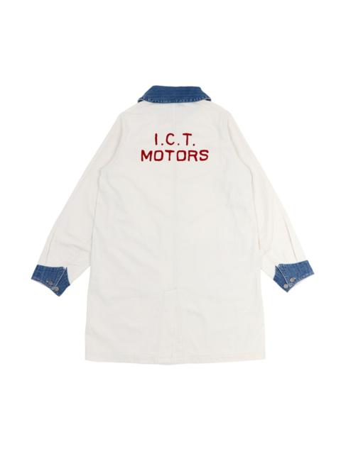 visvim GREASE MONKEY COAT (HERRINGBONE) WHITE