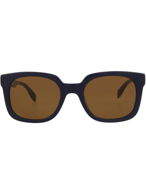Alexander McQueen Alexander McQueen Square-Frame Acetate Sunglasses Blue Blue Brown (AM0348S-30012327-004)