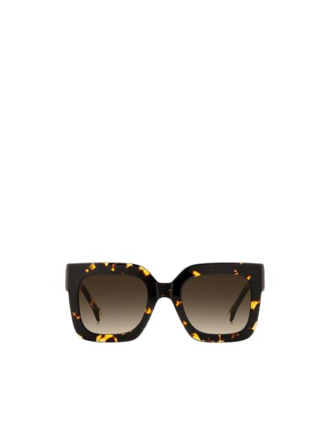 CAROLINA HERRERA tortoiseshell-effect square-square-square-frame sunglasses