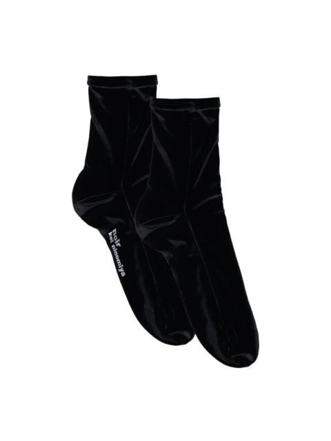 Noir Kei Ninomiya Black Velour Socks