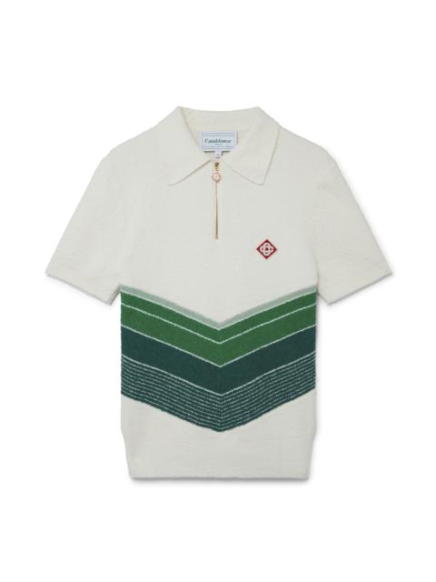 CASABLANCA Chevron Gradient Polo Shirt