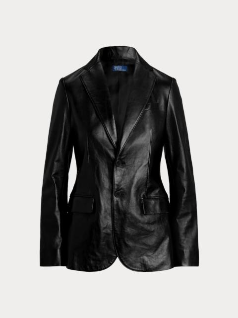 Polo Ralph Lauren Single-Breasted Lambskin Blazer