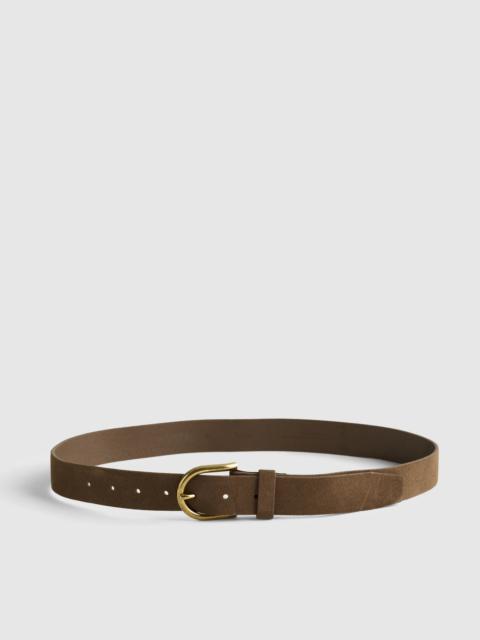 Madewell Brass-Buckle Belt in Suede