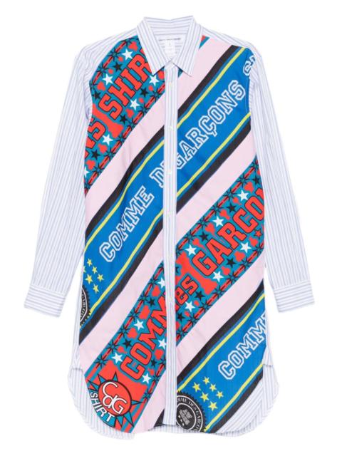 Comme des Garçons SHIRT stripe-print panelled shirt