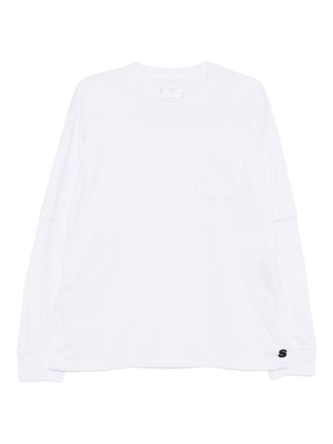 sacai cotton layered T-shirt