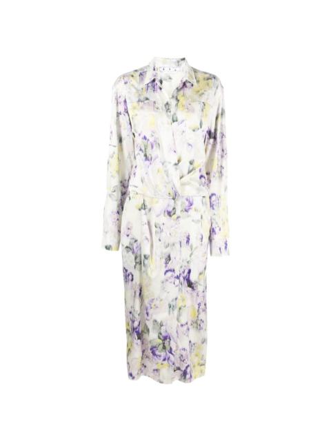 Off-White floral-print dress