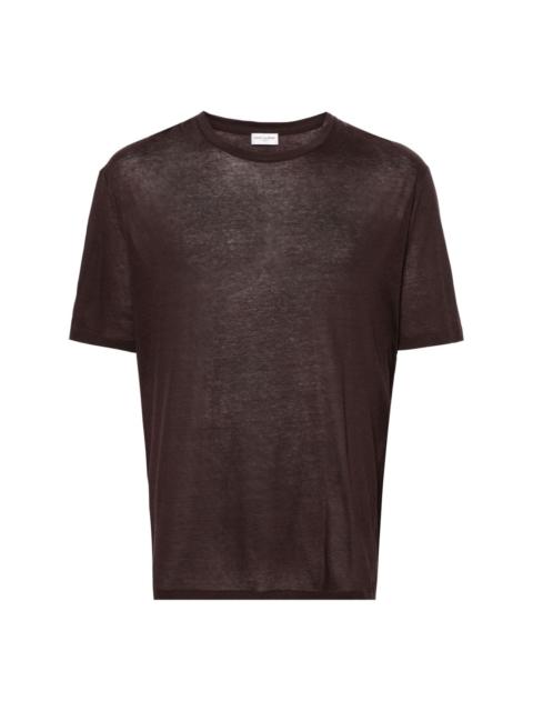 semi-sheer cotton T-shirt