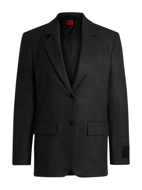HUGO REGULAR-FIT JACKET IN MELANGE STRETCH FABRIC