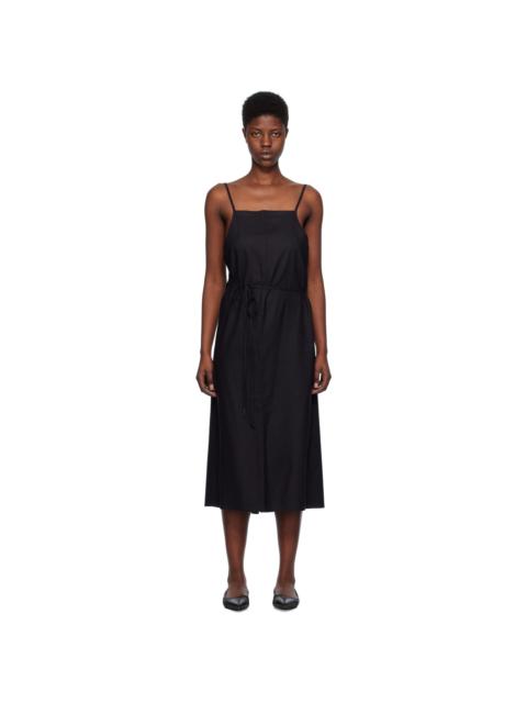 BASERANGE Black Yumi Apron Midi Dress