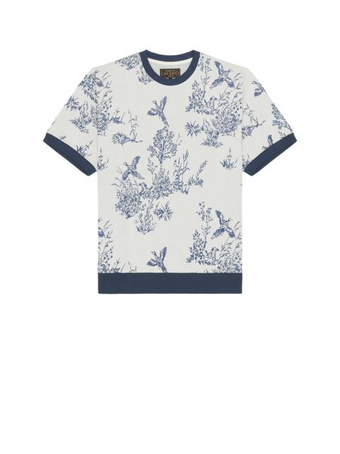 BEAMS PLUS Knit Tee Bird Jacquard
