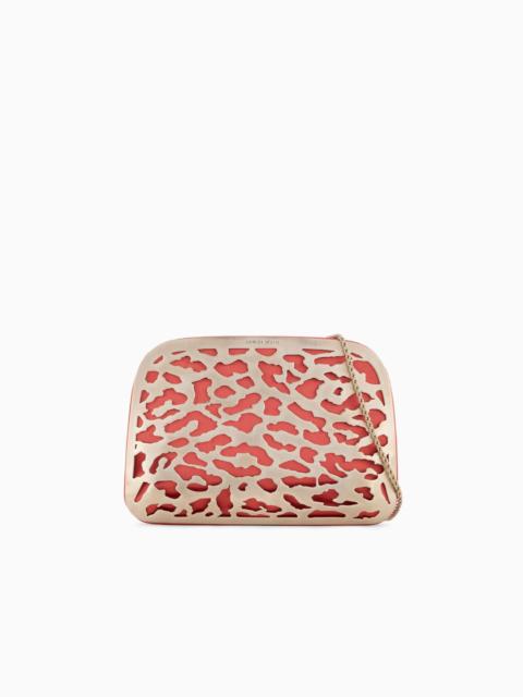 GIORGIO ARMANI LA PRIMA SATIN AND METAL CLUTCH BAG