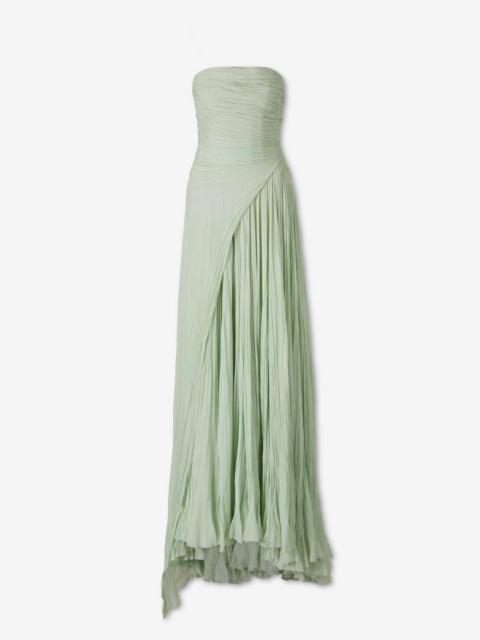 MARMAR HALIM DRAPED SILK DRESS