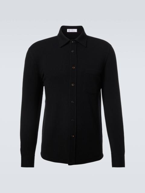 Brunello Cucinelli Wool, cashmere, and silk polo sweater