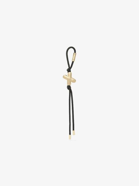 MICHAEL KORS Initial Gold-Tone and Speckled Cord Bag Charm