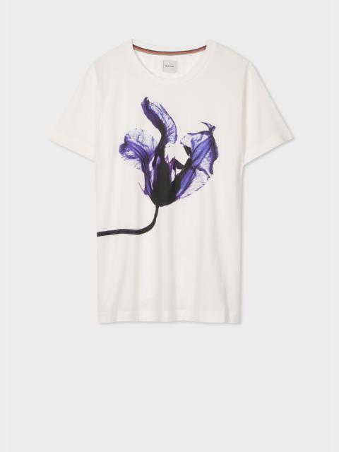 Paul Smith Women's White 'Solar Gram' Flower Stem T-Shirt