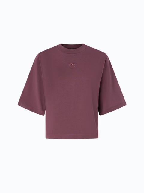 PINKO T-SHIRT WITH WIDE SLEEVES AND LOVE BIRDS LOGO