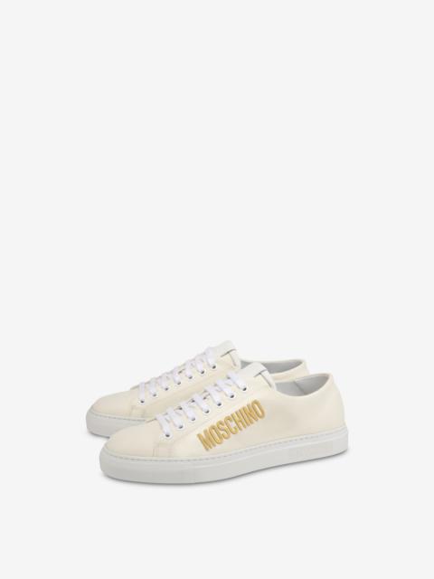 Moschino CANVAS SNEAKERS WITH METAL LOGO