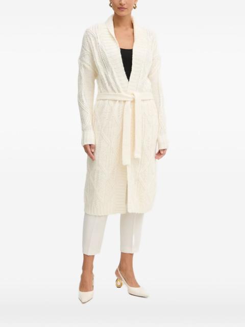GUESS USA cable-knit belted cardigan