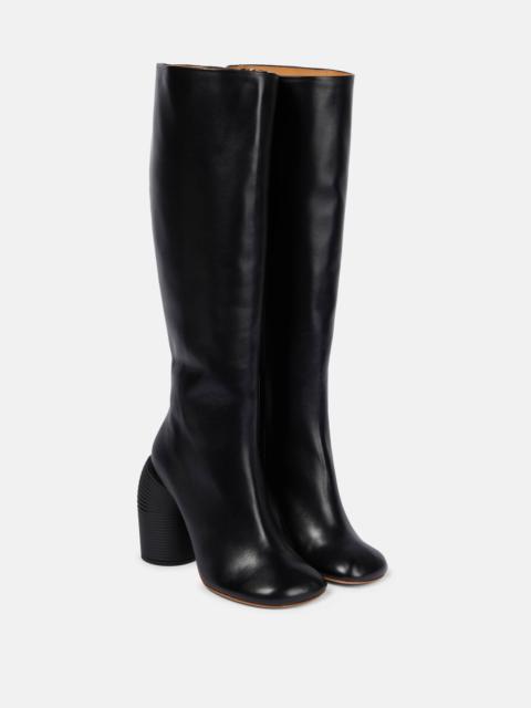 Off-White Leather knee-high boots
