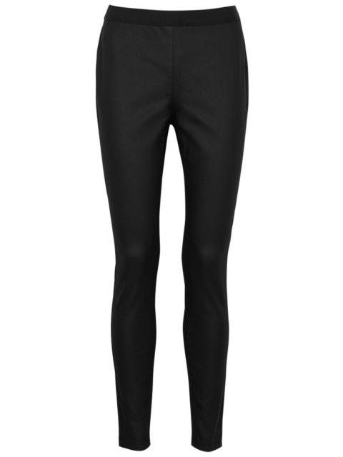 EILEEN FISHER Coated stretch-denim trousers