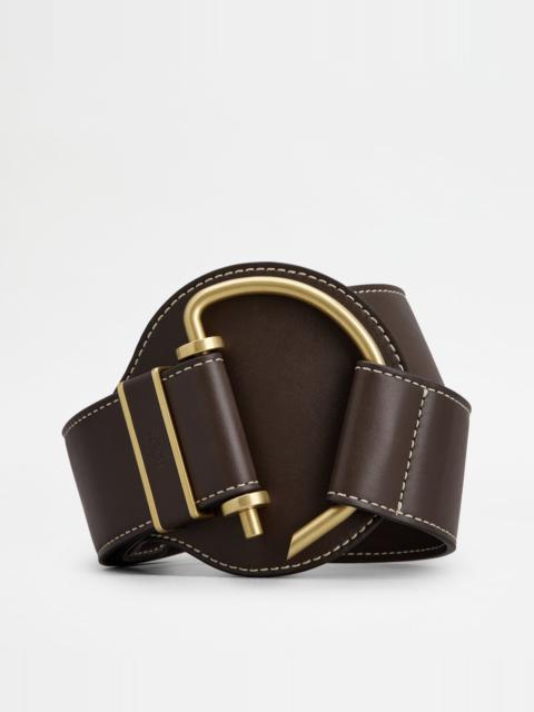 Tod's TOD'S BELT IN LEATHER - BROWN