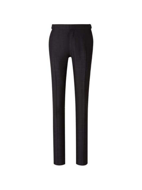 tailored silk trousers