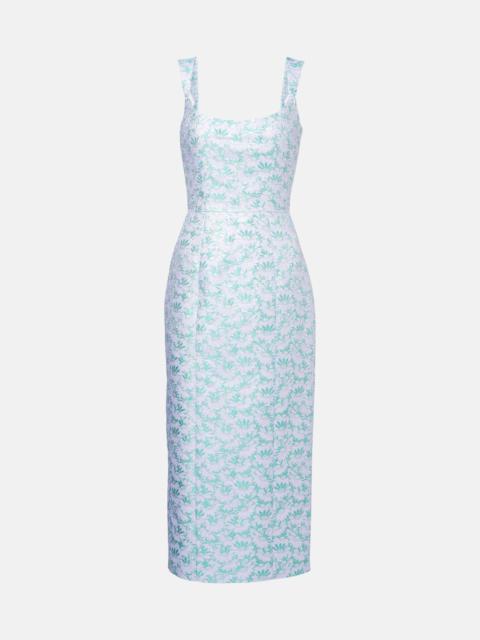 markarian Numa Daisy brocade corset midi dress