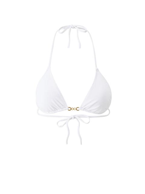 MELISSA ODABASH MONZA WHITE BIKINI TOP