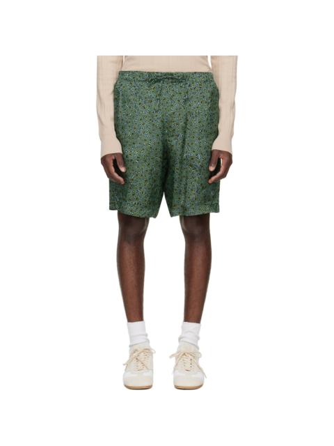 Dries Van Noten Green Viscose Shorts