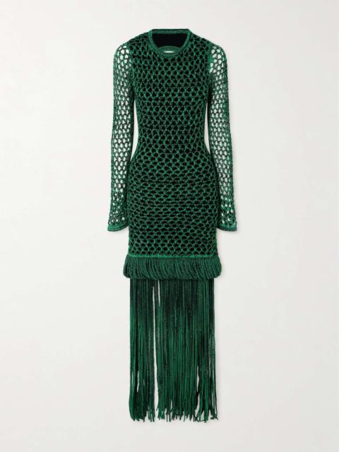 diotima + The Vanguard Medusa open-back crocheted cotton-blend dress