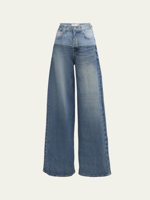 rag & bone Miramar Sofie Cotton-Terry Wide-Leg Jeans