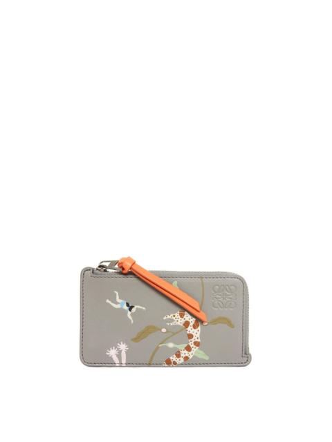 Loewe Eels coin cardholder in satin calfskin