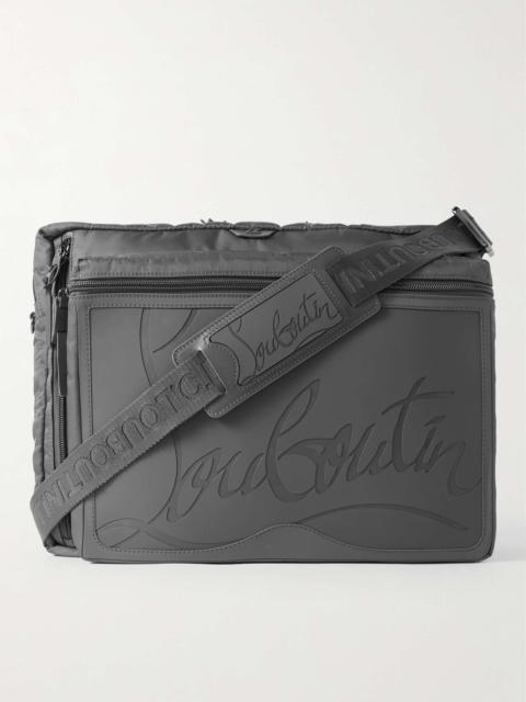 Christian Louboutin Loubideal Logo-Debossed Rubber and Shell Messenger Bag